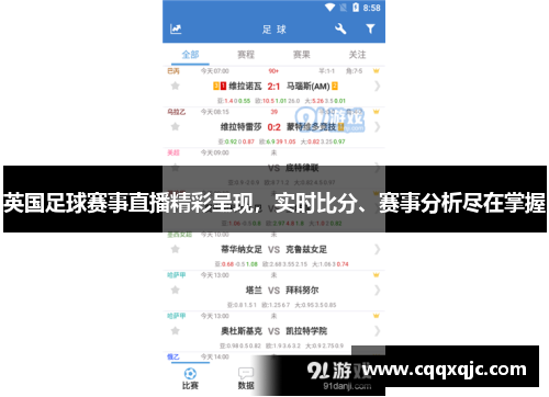 英国足球赛事直播精彩呈现，实时比分、赛事分析尽在掌握